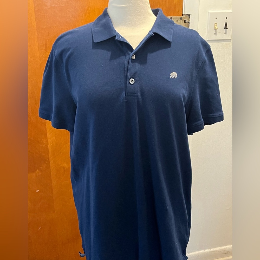 Banana Republic Dark Blue Short Sleeve Polo Shirt. Size XL Tall Slim Fit. EUC
